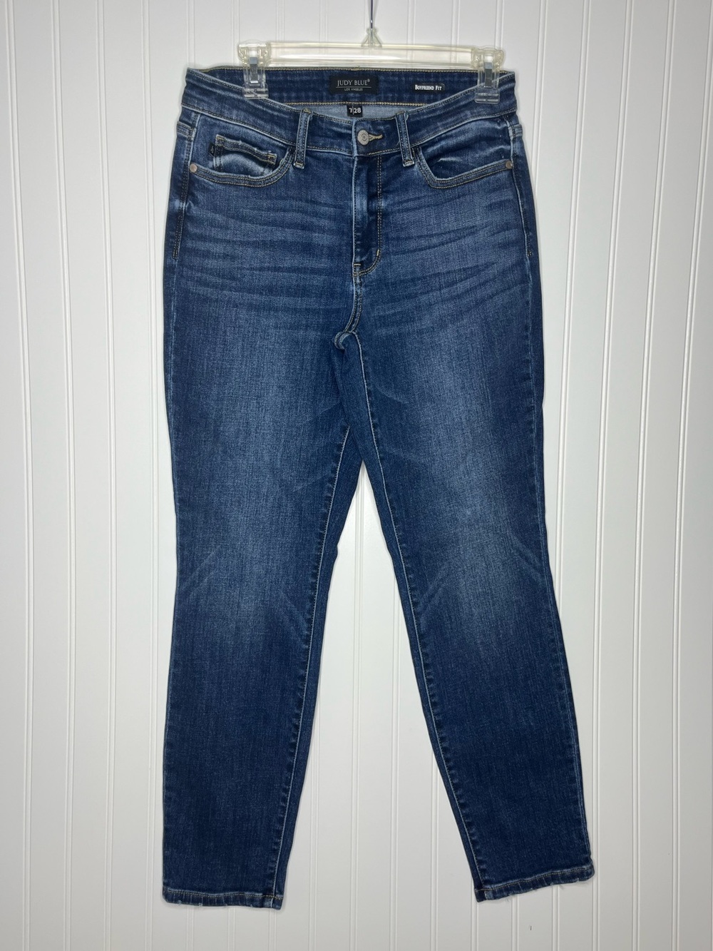 Judy Blue Women’s Jeans Boyfriend Fit Medium Wash 7/28 Mid Rise
